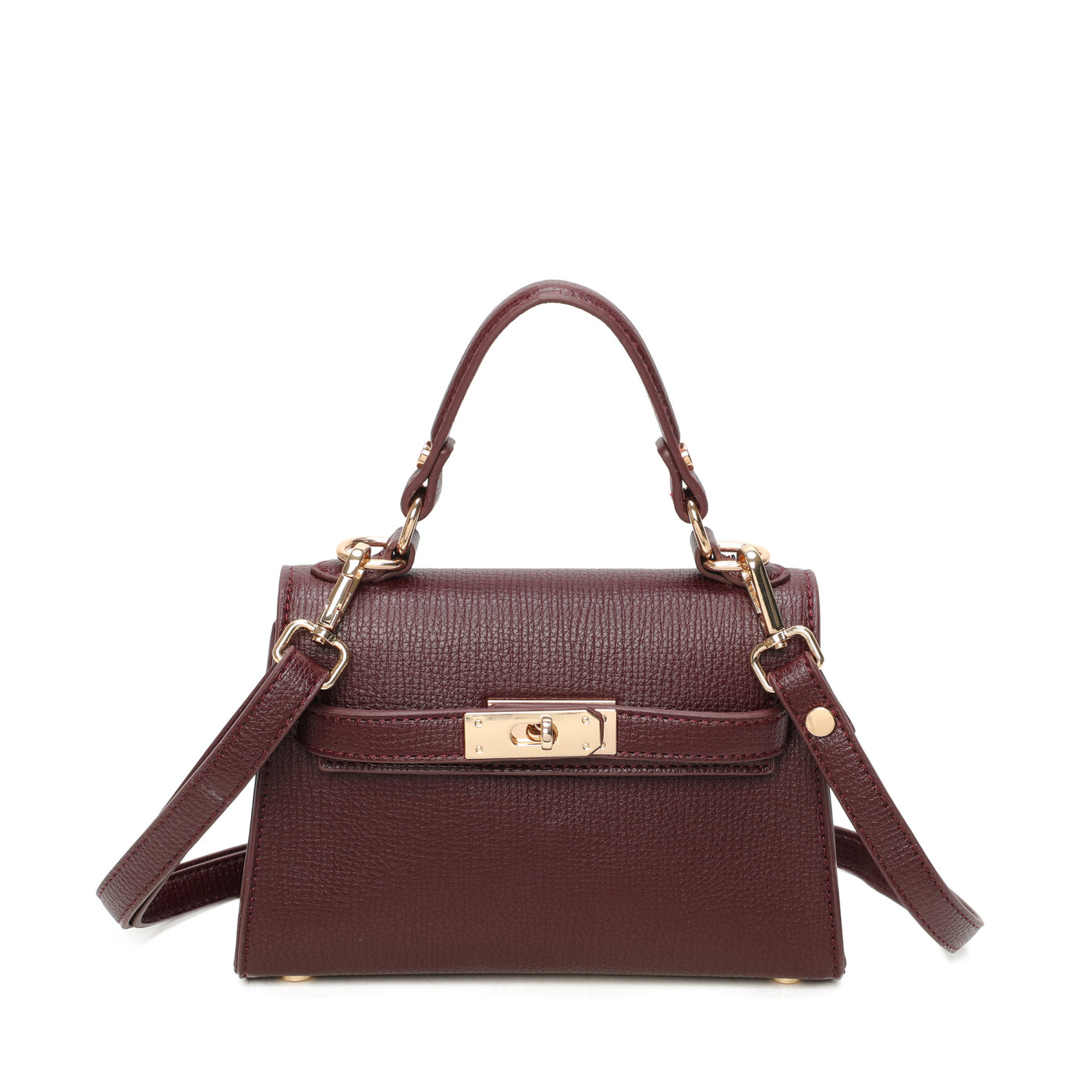 Crossbody Bag with Gold Details