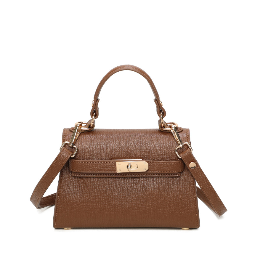 Crossbody Bag with Gold Details