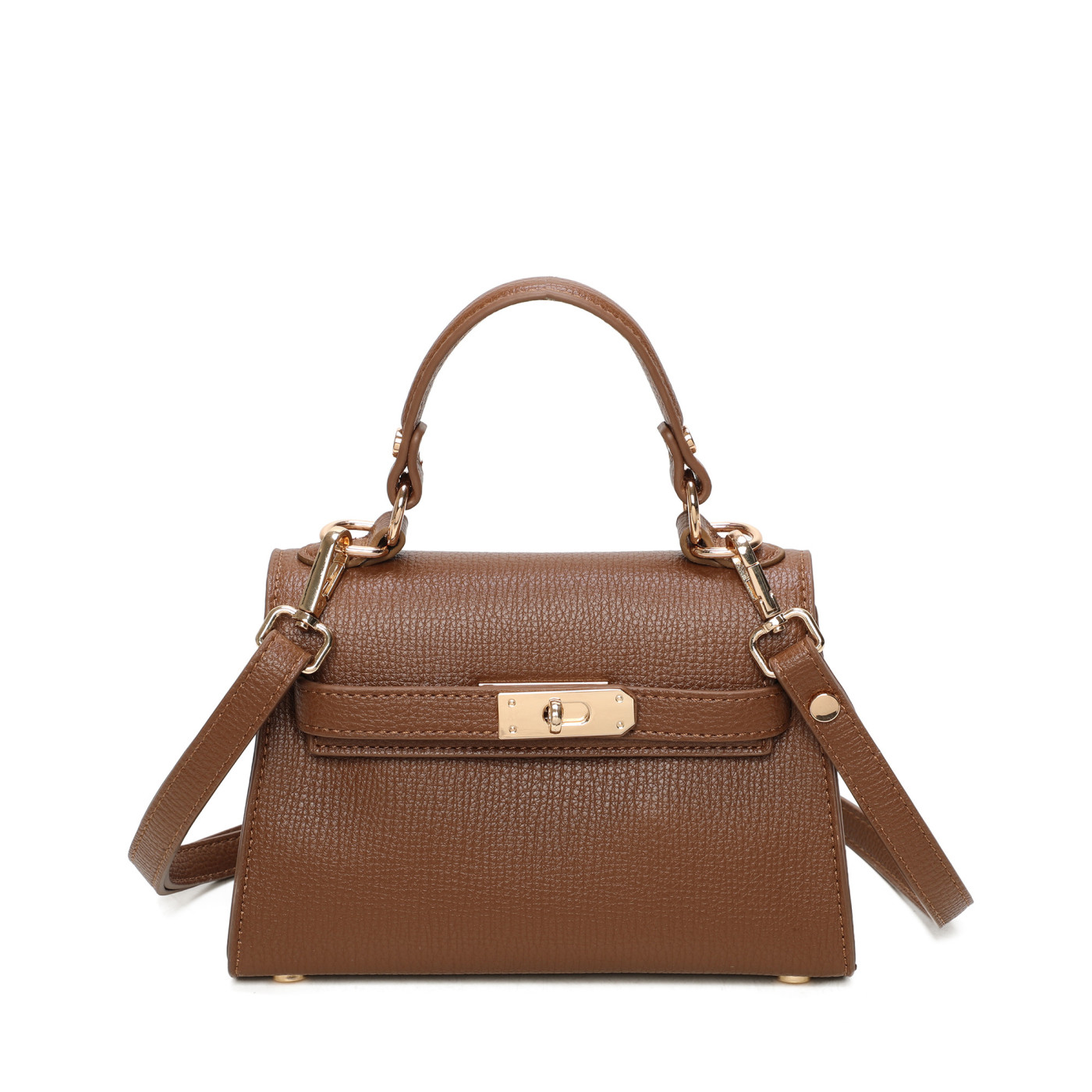 Bolso bandolera con detalles dorados