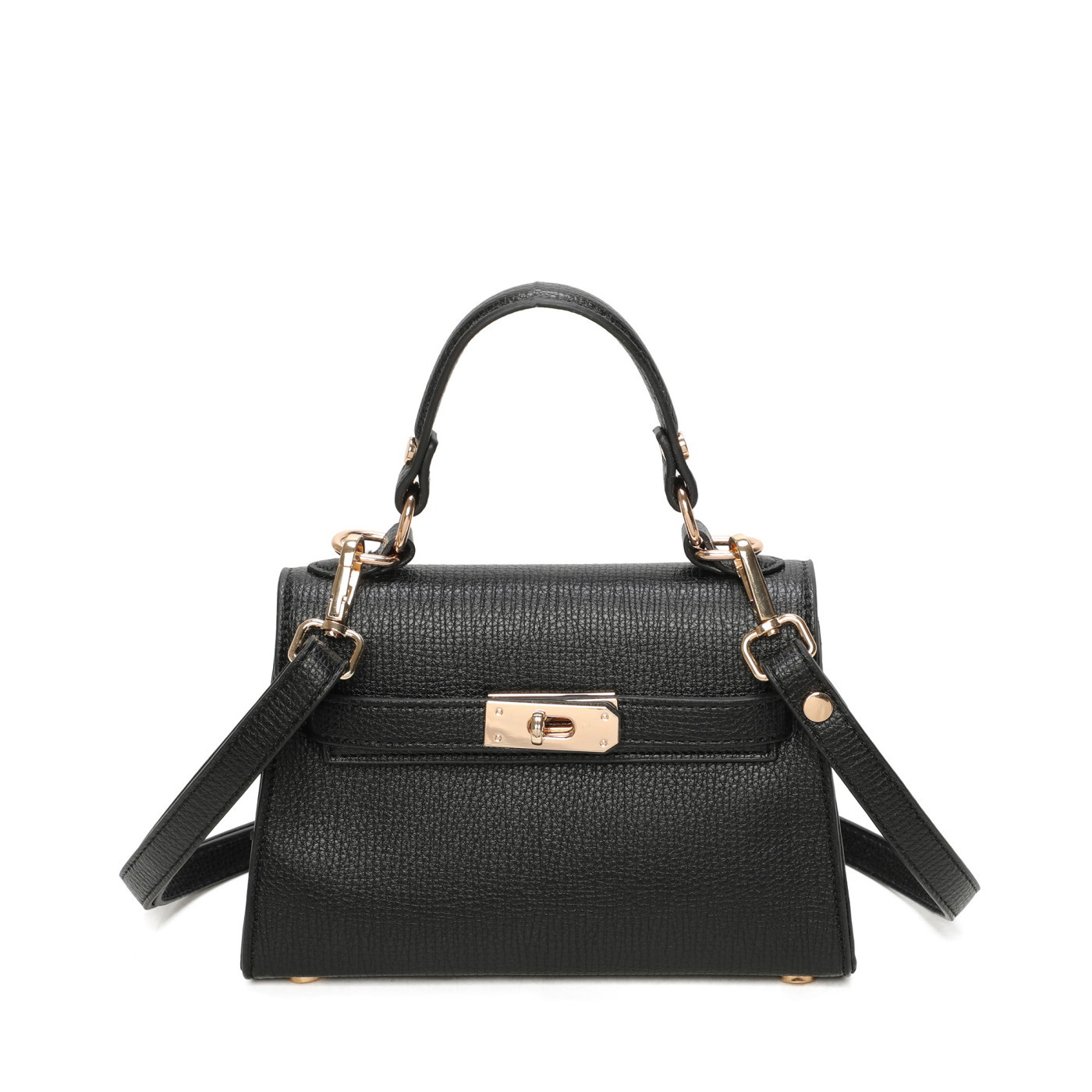 Crossbody Bag with Gold Details