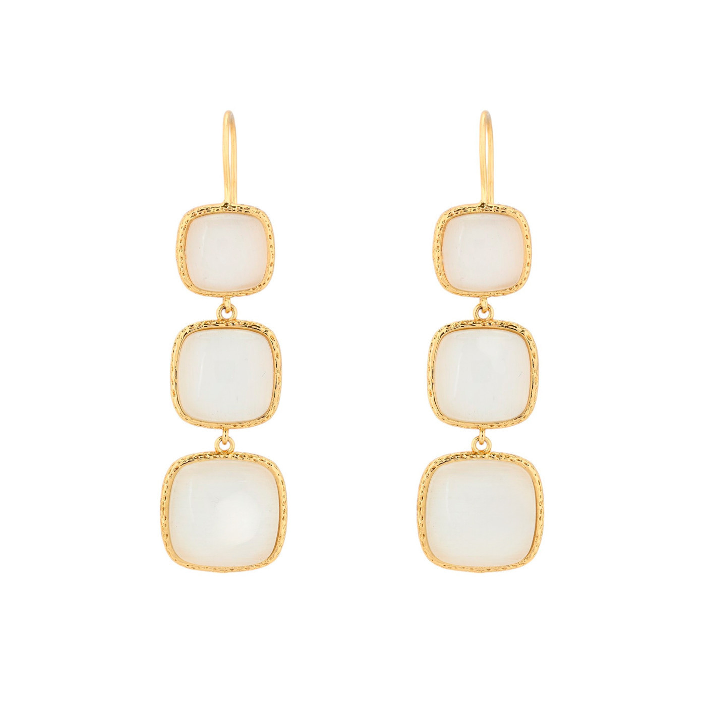 Pendientes con 3 piedras GB