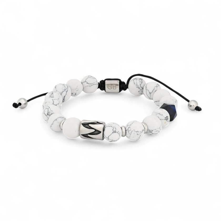 Pulseira homem elástica com pedras GB