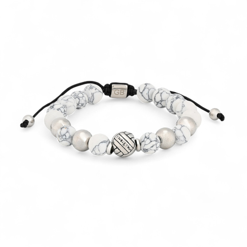 Pulseira homem elástica branca voleibol GB