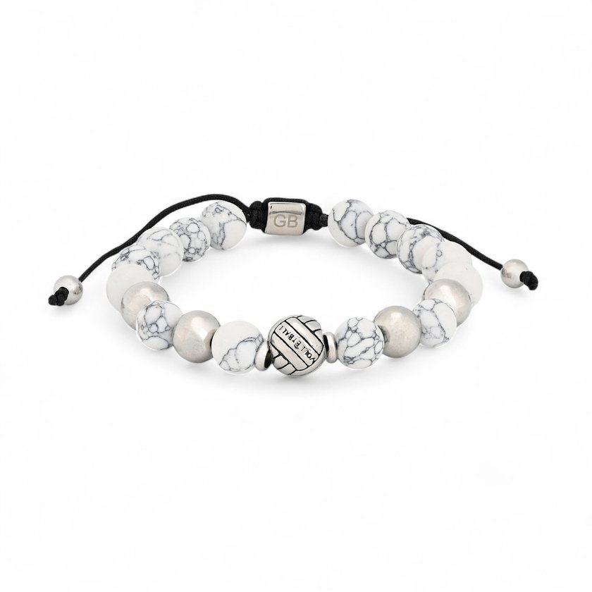 Pulseira homem elástica branca voleibol GB