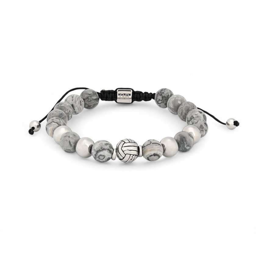 Bracelet homme élastique pierre terre volley-ball GB