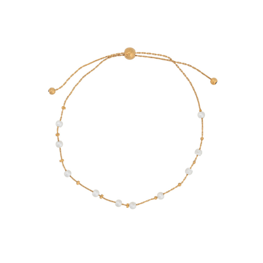 Adjustable steel bracelet white GB