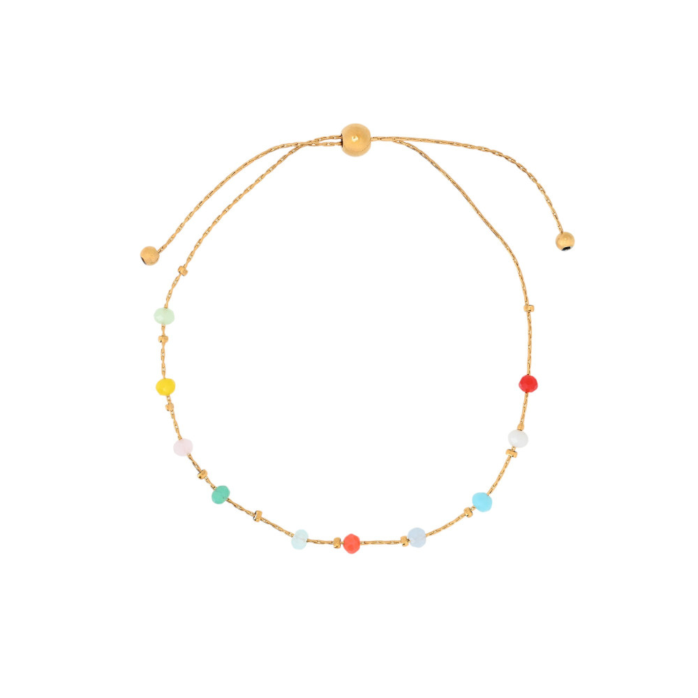 Colored adjustable steel bracelet GB