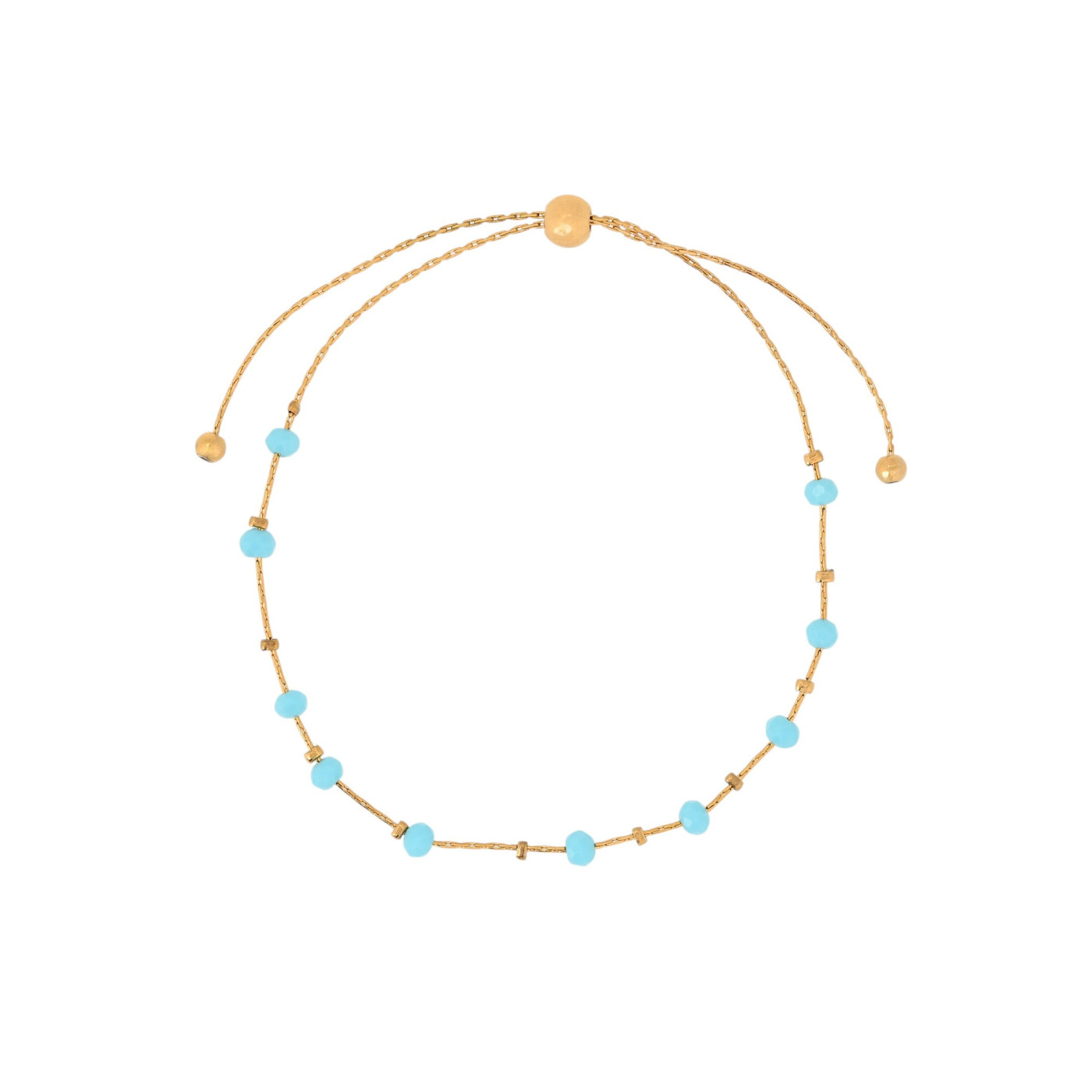 Pulseira ajustável em aço pérolas GB