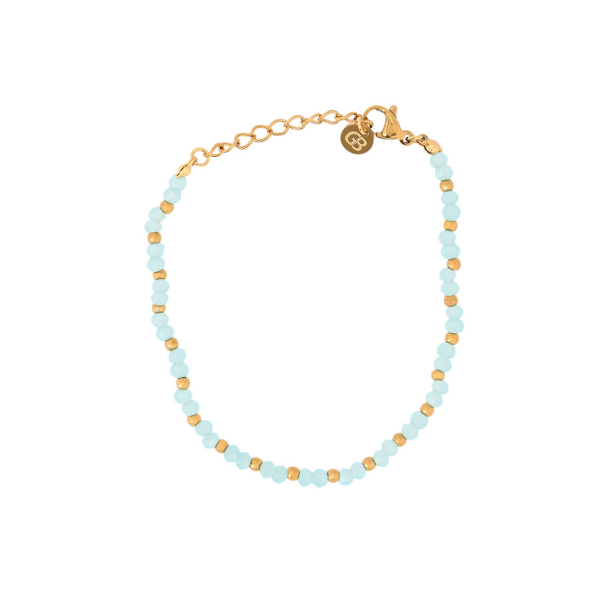 Steel bracelet stones in color blue GB