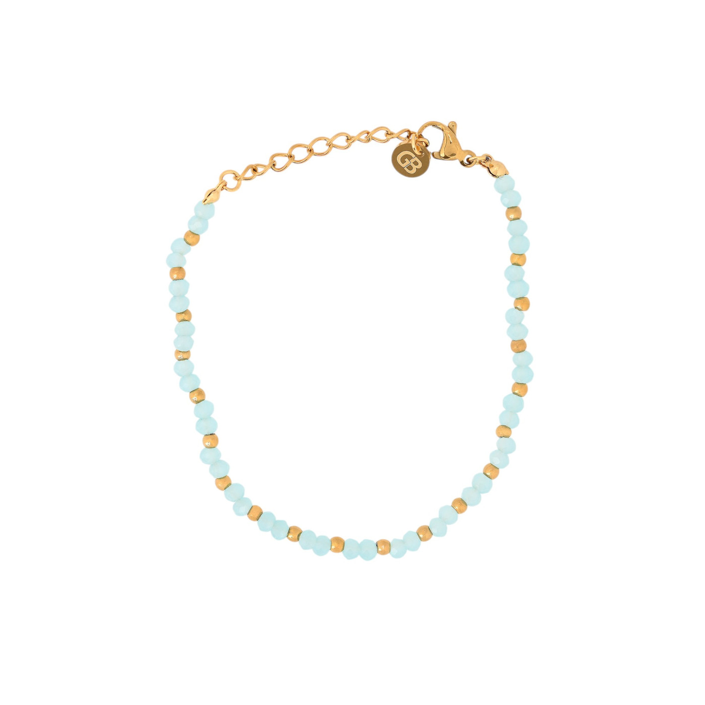 Pulsera en acero piedras en color azul GB