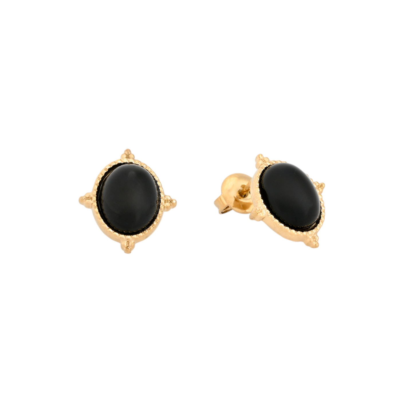 Boucles d\'oreilles en acier rond GB