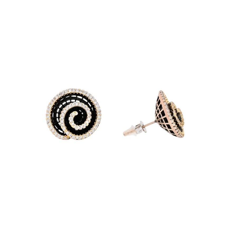 Boucle d’oreille en spirale rhodium GB