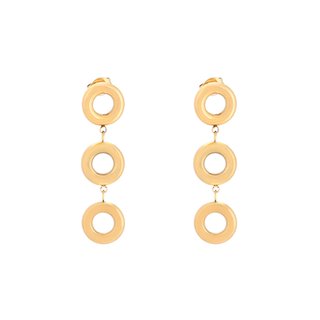 Steel earrings pending with circles GB
