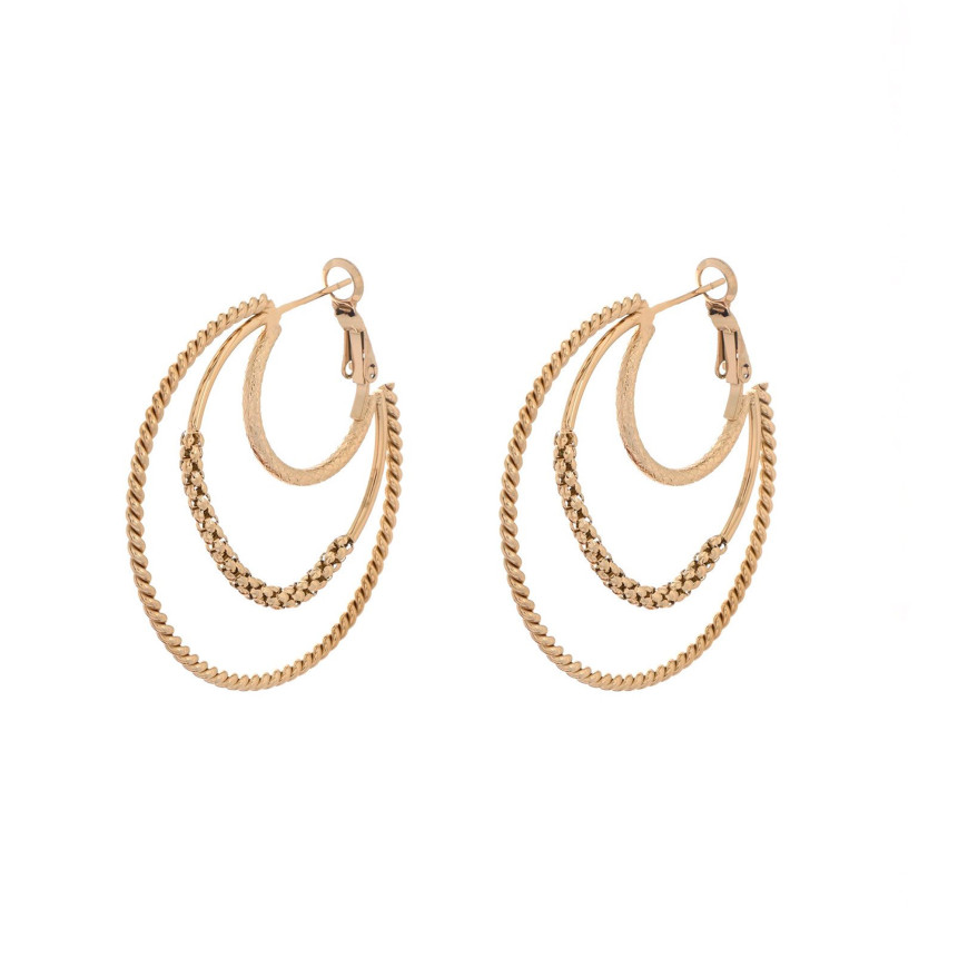 Boucles d\'oreilles à anneaux triples GB