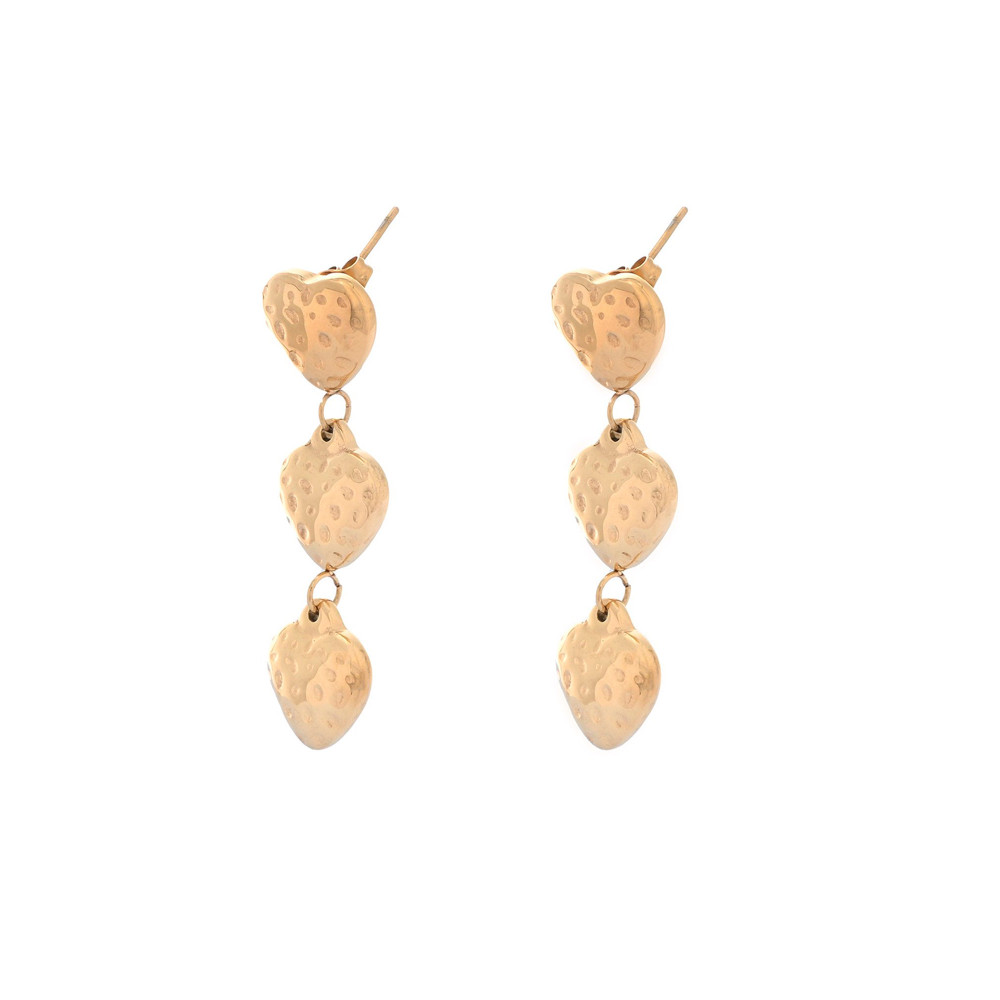 Pendientes acero colgado corazones GB