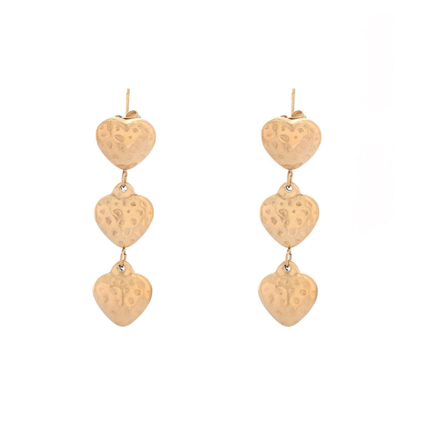 Steel earrings hearts pending GB
