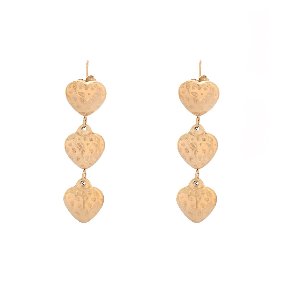 Steel earrings hearts pending GB