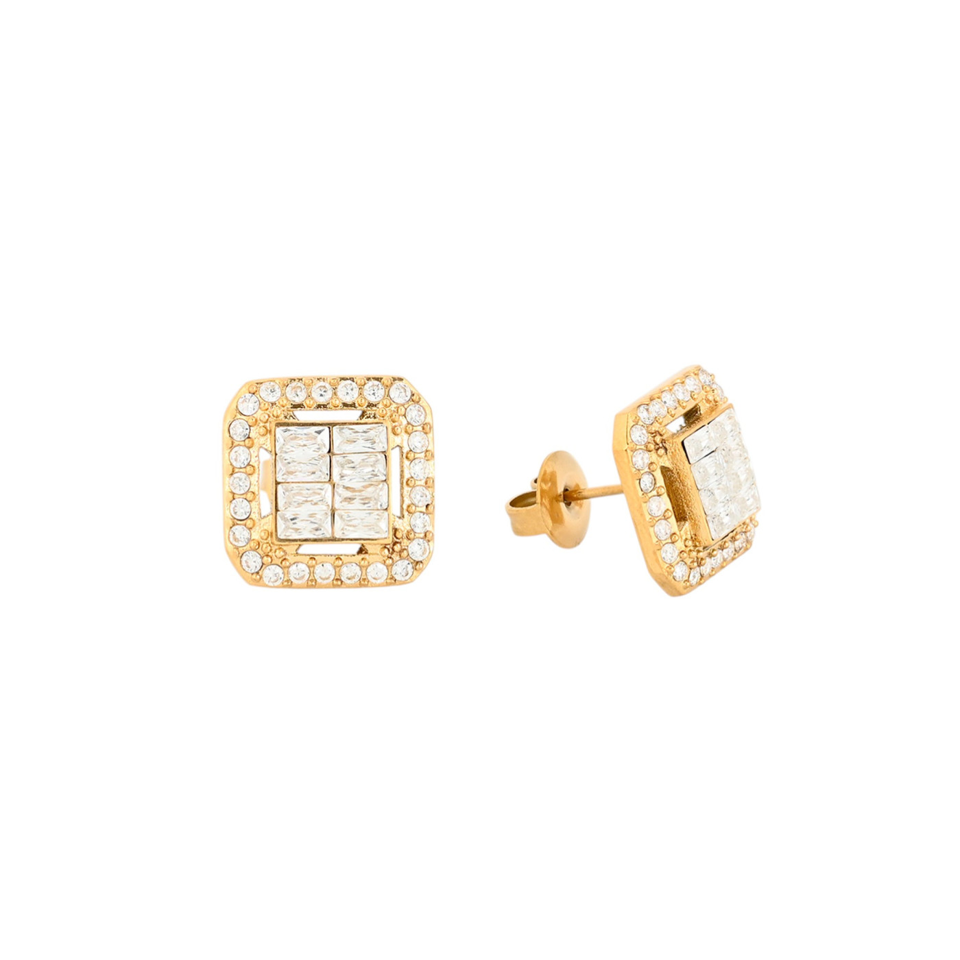 Delicate square earrings