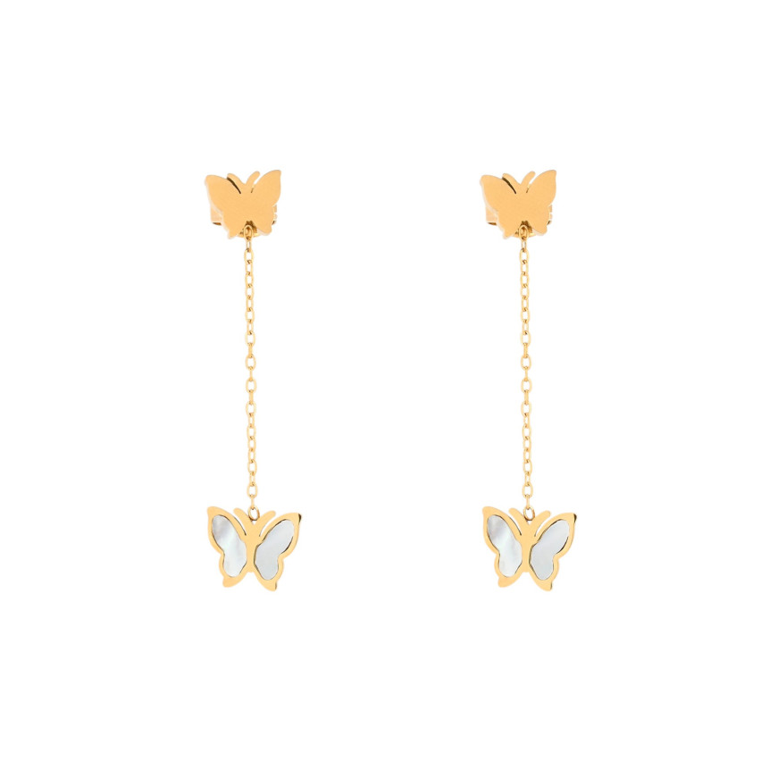 Steel earrings basic butterfly GB