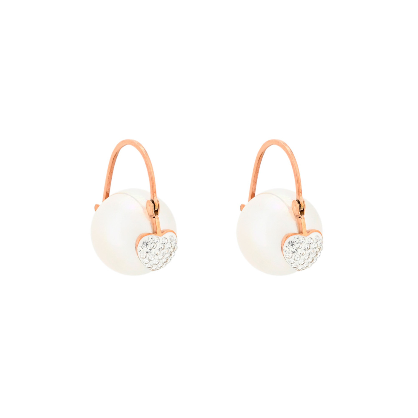 Perles blanches Glamour avec cœur