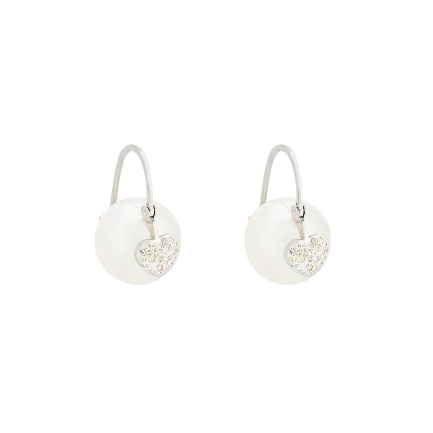 Perles blanches Glamour avec cœur