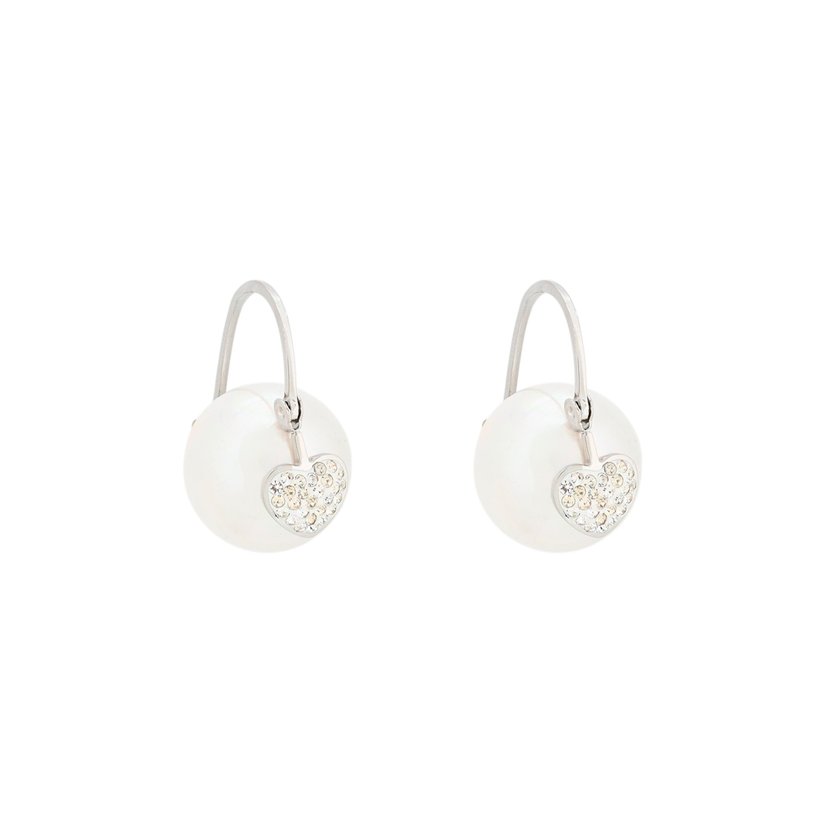 Perles blanches Glamour avec cœur