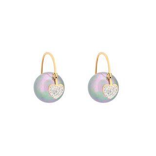 Perles grises Glamour avec cœur