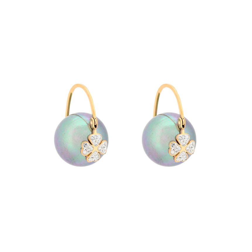 Gray pearls Glamour with clover