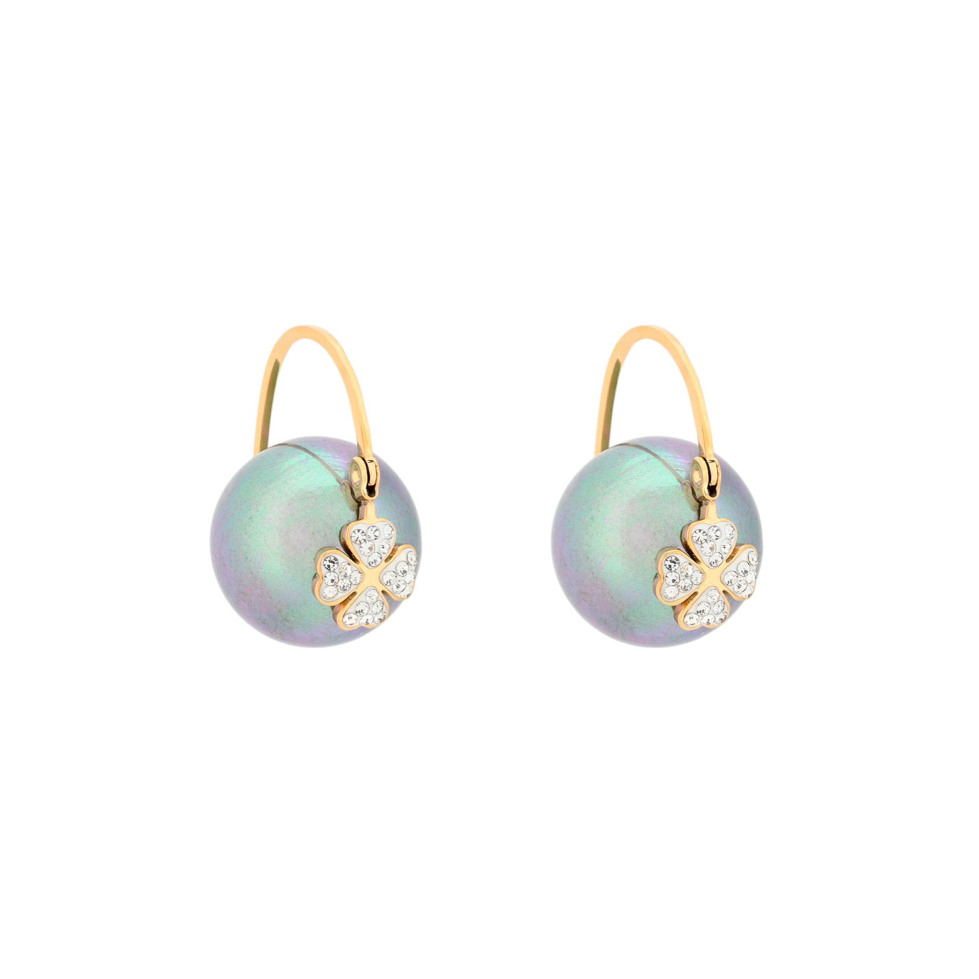 Perlas grises Glamour con trébol