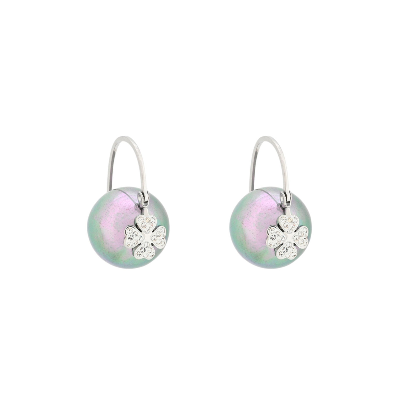 Perle grigie Glamour con quadrifoglio