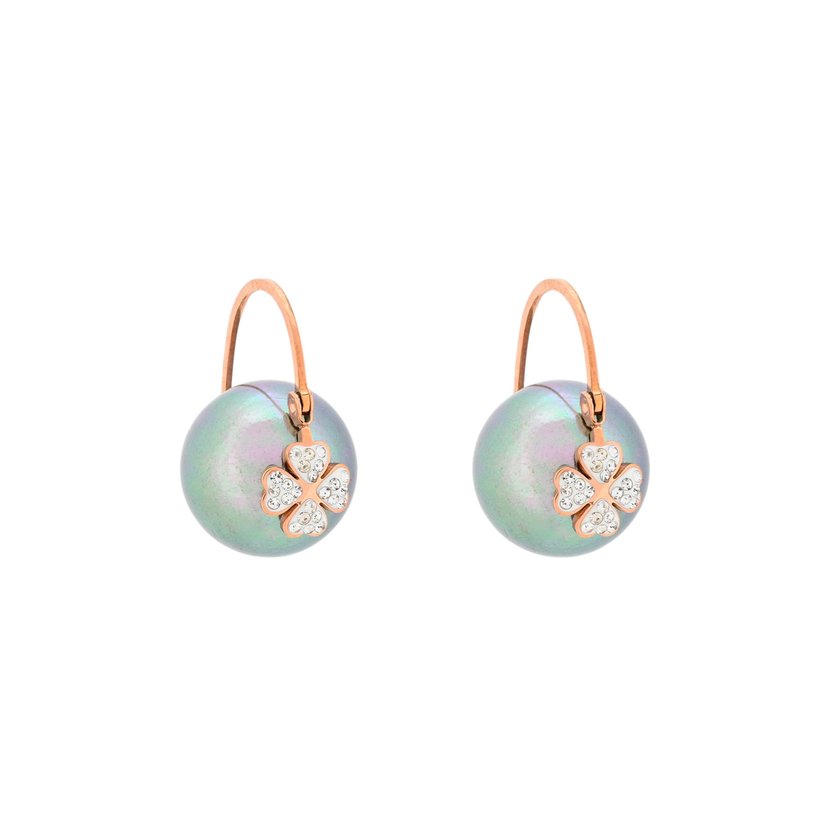 Gray pearls Glamour with clover