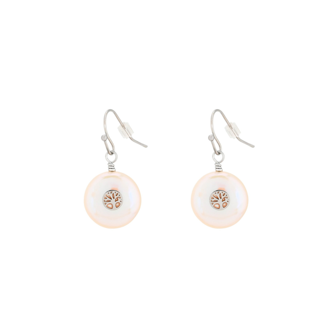 Glamour earrings with pearl and tree of life