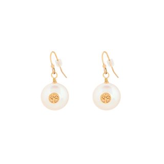 Boucles d'oreilles Glamour avec perle et arbre de la vie