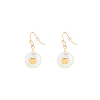 Boucles d'oreilles Glamour avec perle et cœur