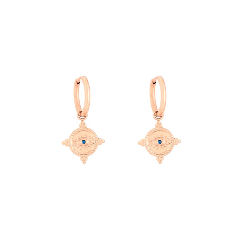 Boucles d'oreilles Glamour avec pendentif œil