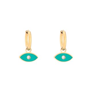 Aros en acero ojo verde GB