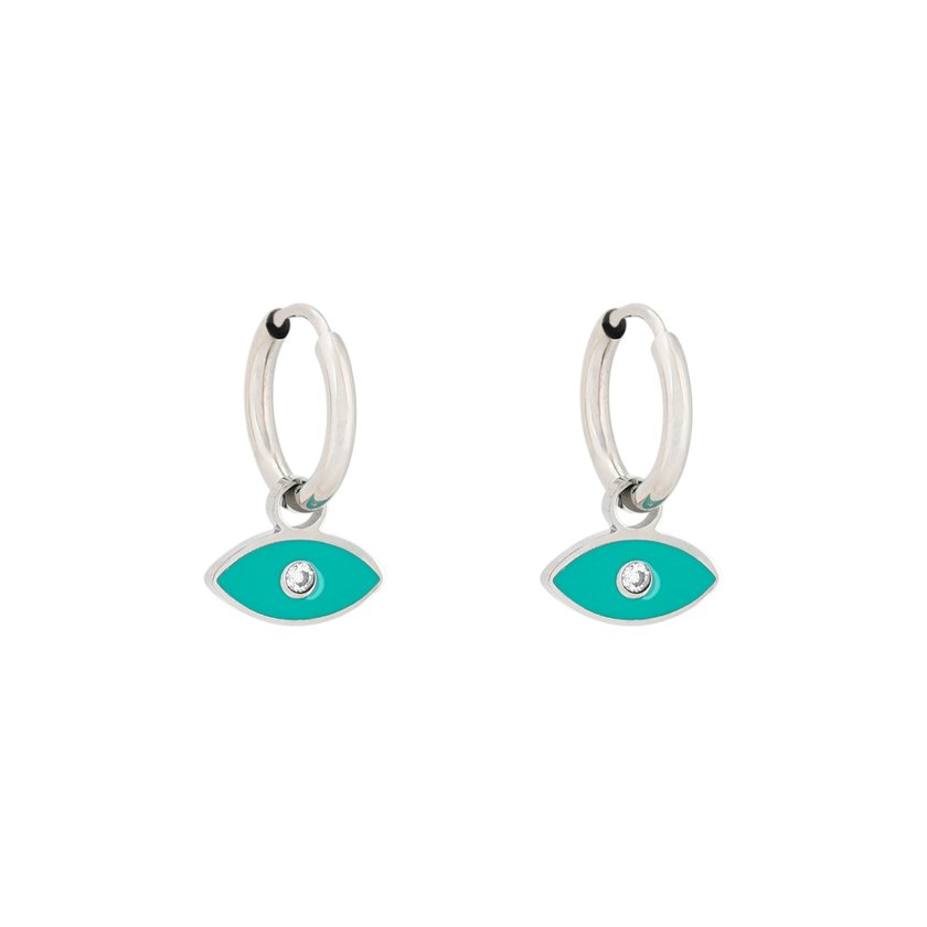 Aros en acero ojo verde GB