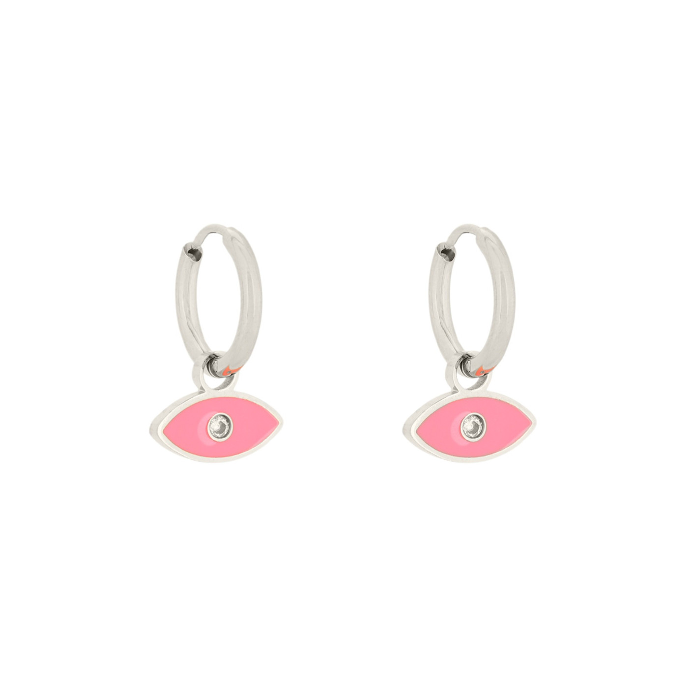Argolas em aço olho rosa GB