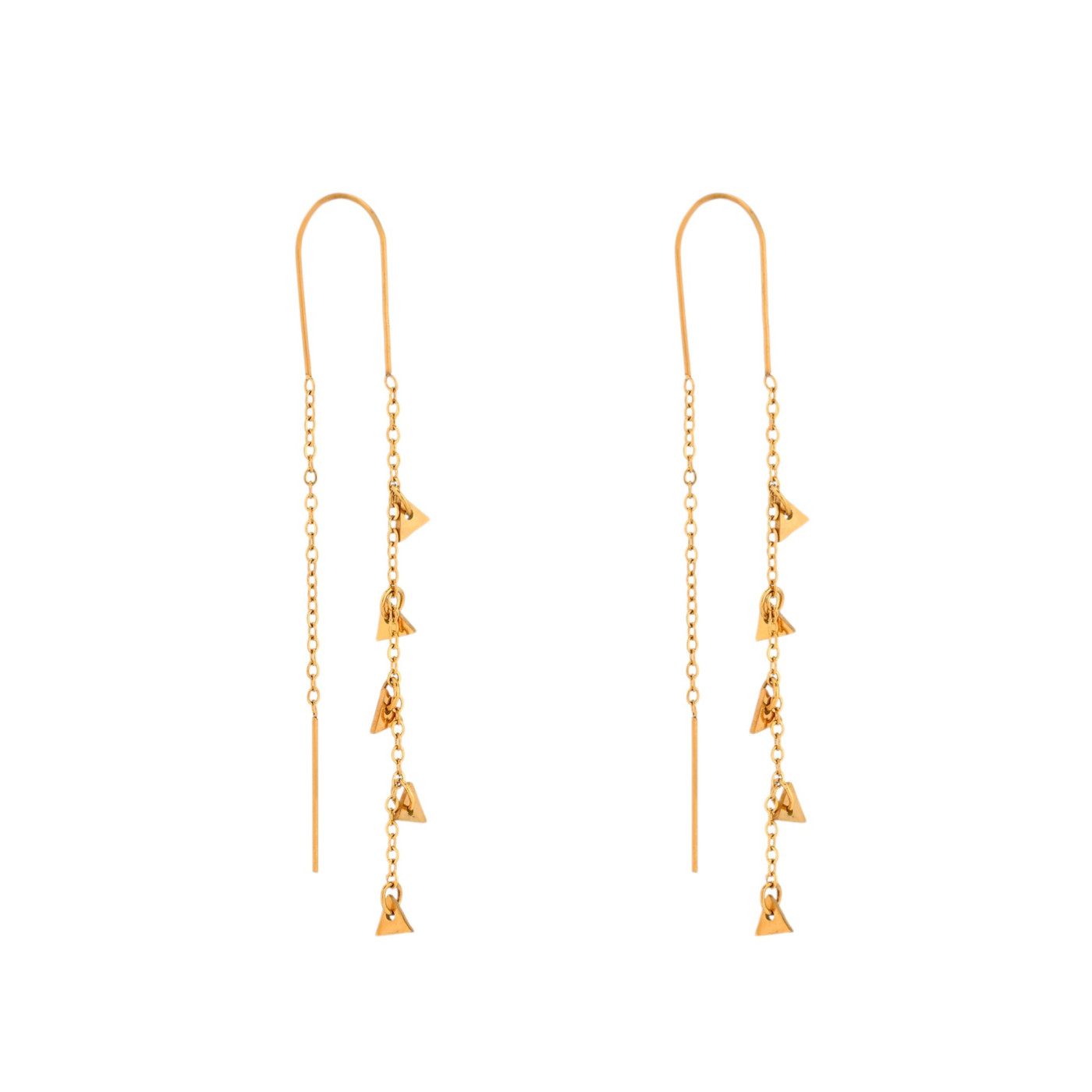 Boucles d\'oreilles en acier long triangles GB