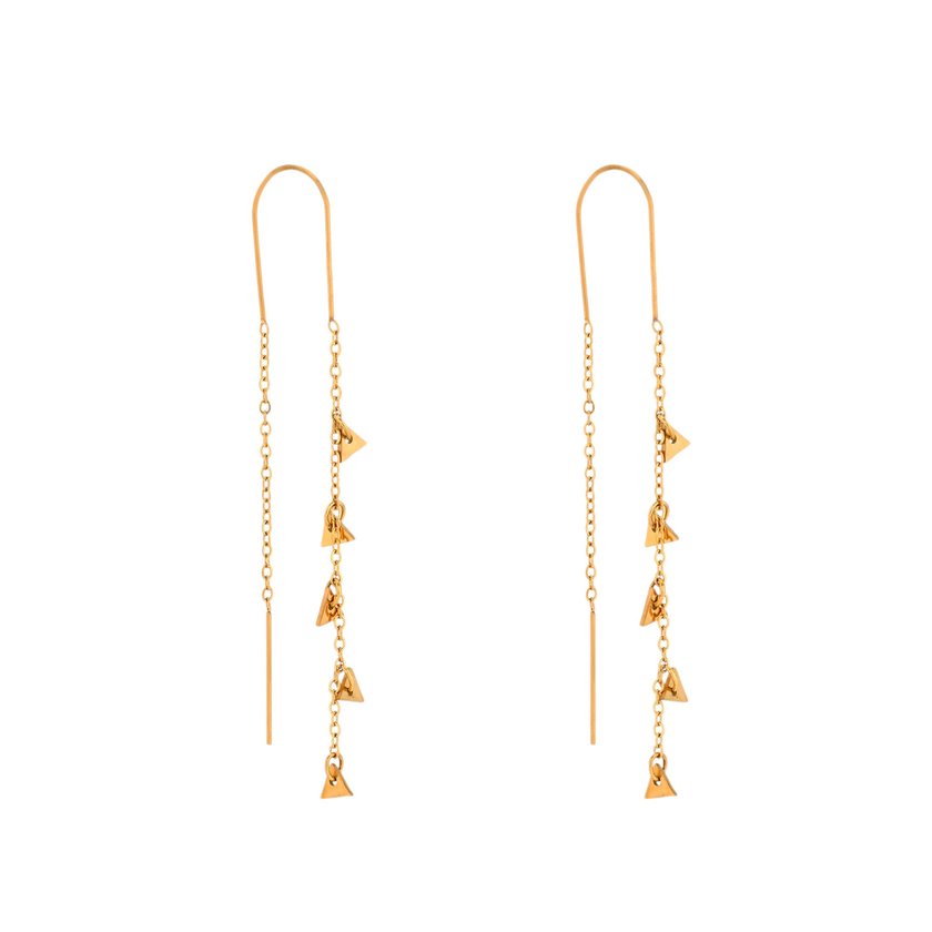 Boucles d'oreilles en acier long triangles GB