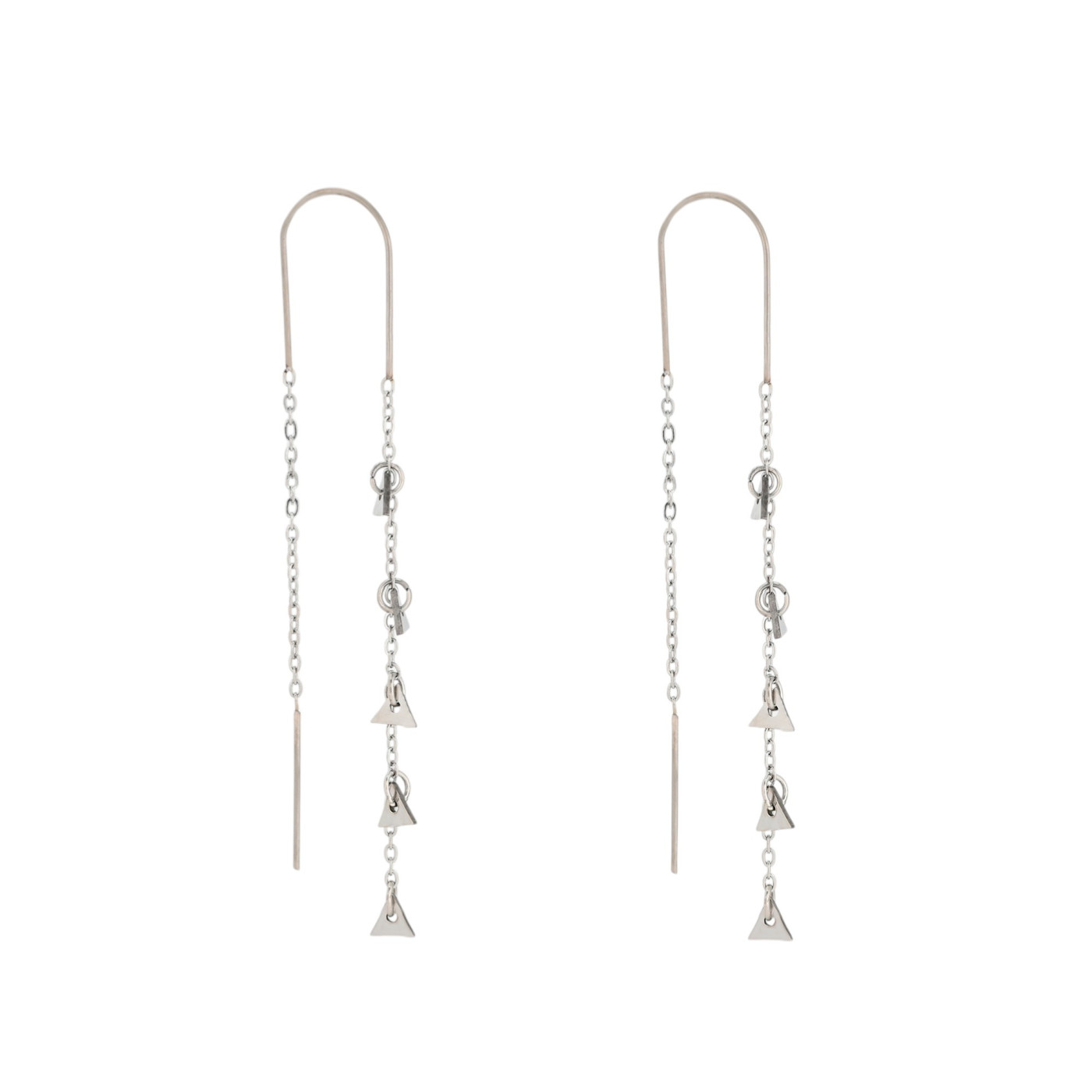 Boucles d\'oreilles en acier long triangles GB