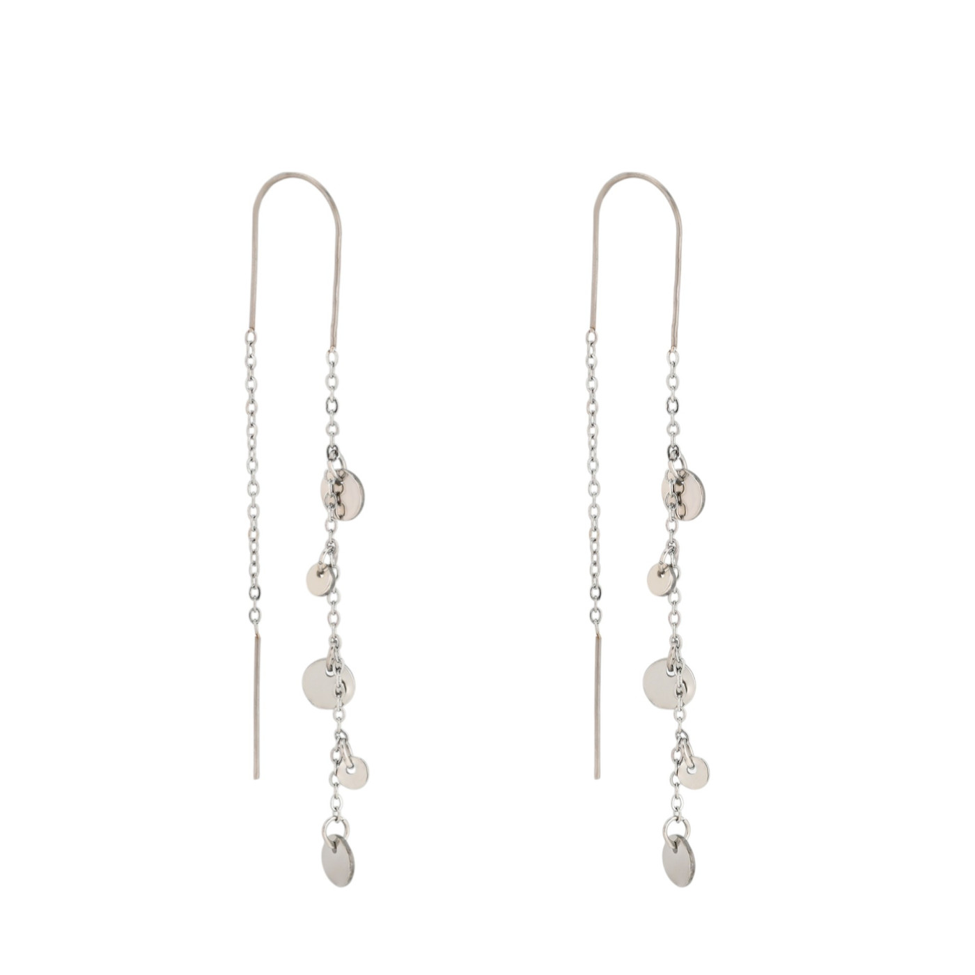 Boucles d\'oreilles en acier long rond GB