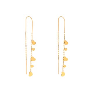 Long steel earrings heart GB