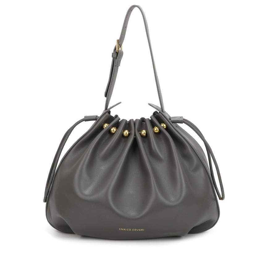 Shoulder Bag with Gold Studs