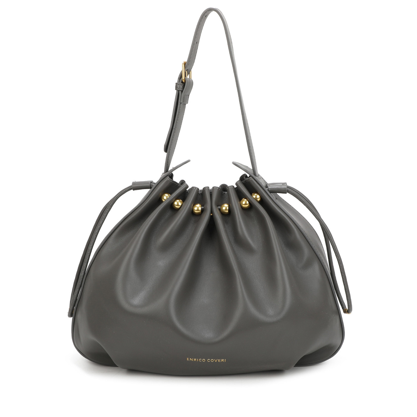 Shoulder Bag with Gold Studs