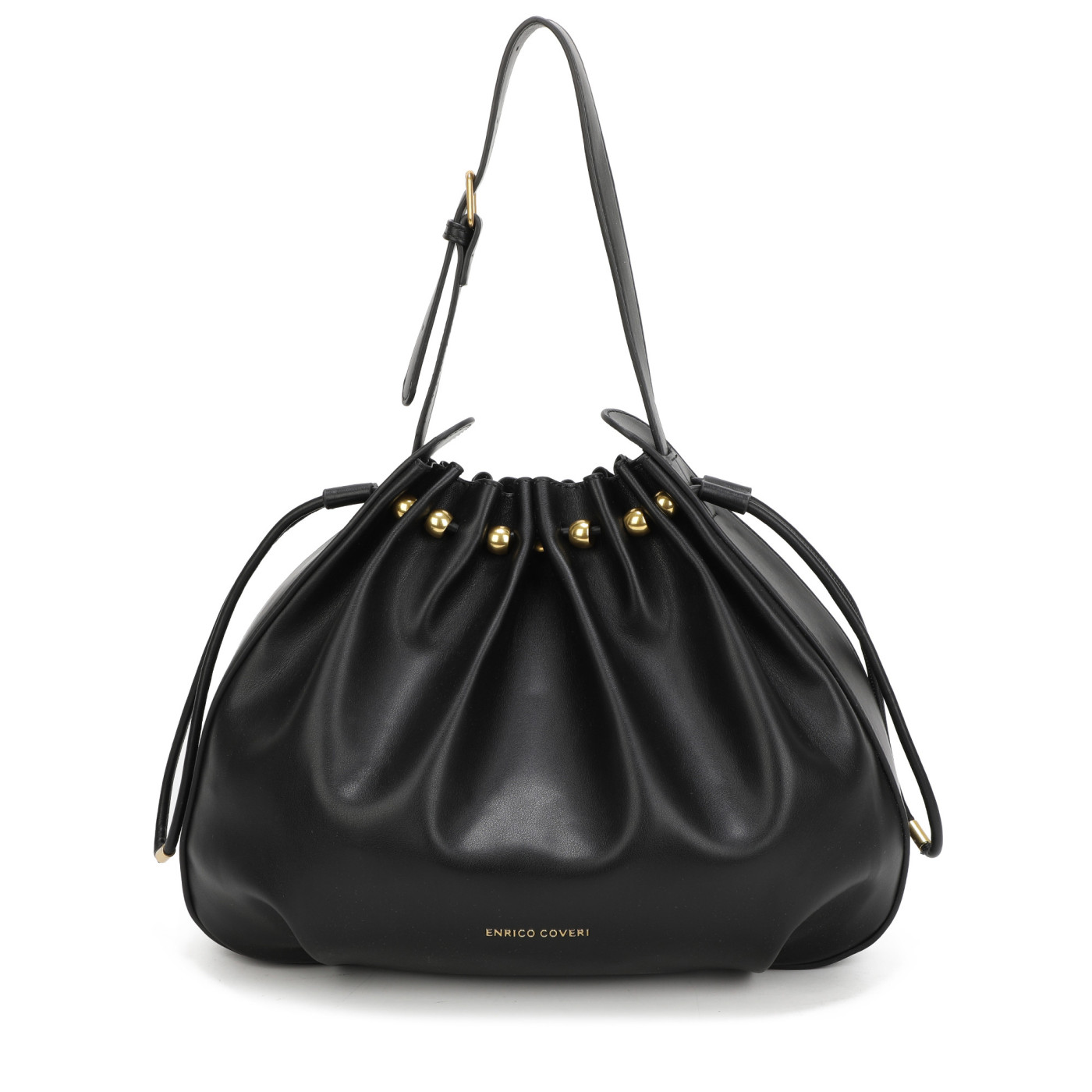 Shoulder Bag with Gold Studs