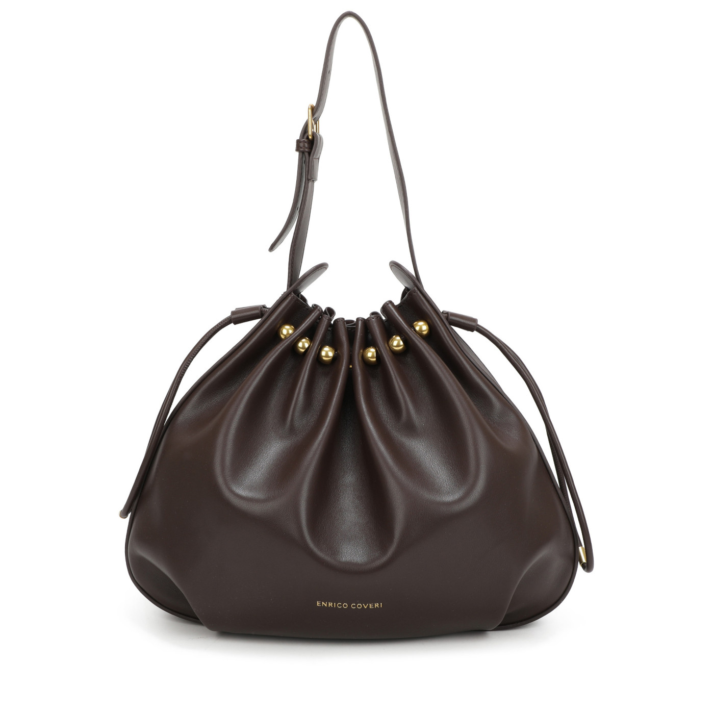 Shoulder Bag with Gold Studs