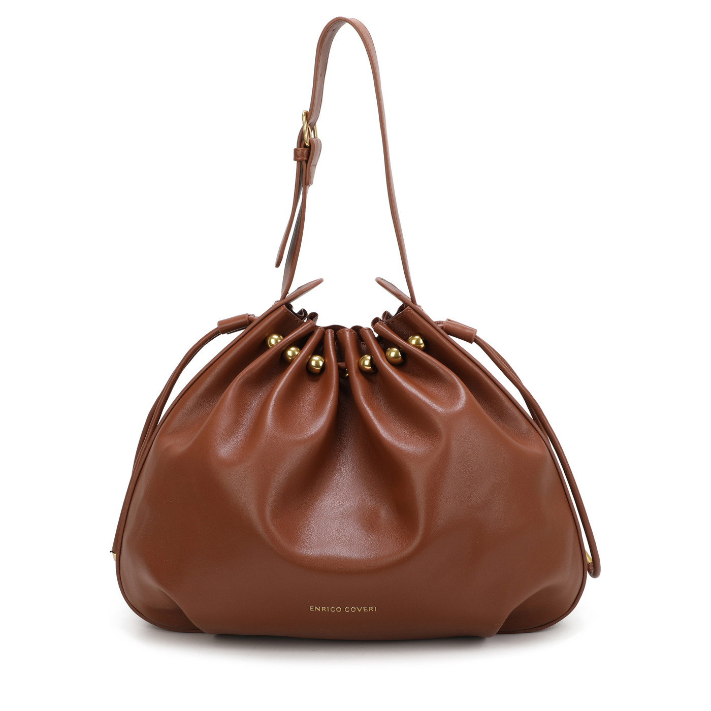 Shoulder Bag with Gold Studs