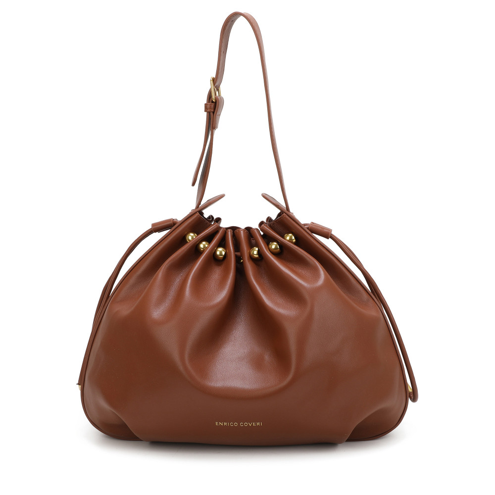 Borsa a tracolla con palline dorate