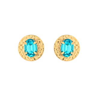 Boucles d'oreilles en acier ronds brillant GB